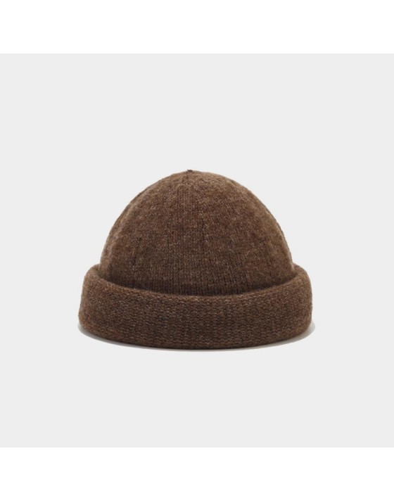 Simple outdoor warm wool knitted hat