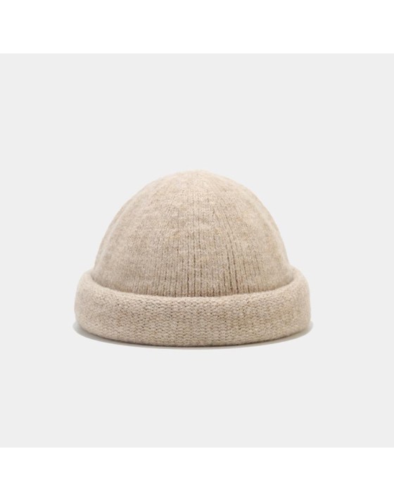 Simple outdoor warm wool knitted hat