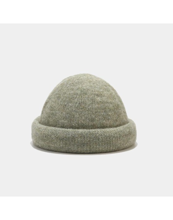 Simple outdoor warm wool knitted hat