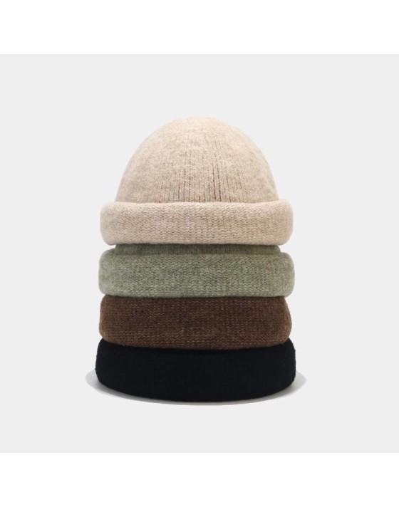 Simple outdoor warm wool knitted hat