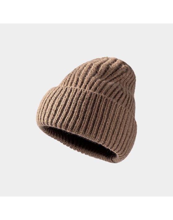 Stylish striped thick and warm knitted hat
