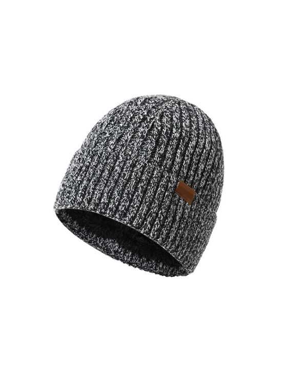 Winter fleece-lined warm knitted hat Winter fleece-lined warm knitted hat