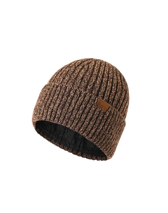Winter fleece-lined warm knitted hat Winter fleece-lined warm knitted hat