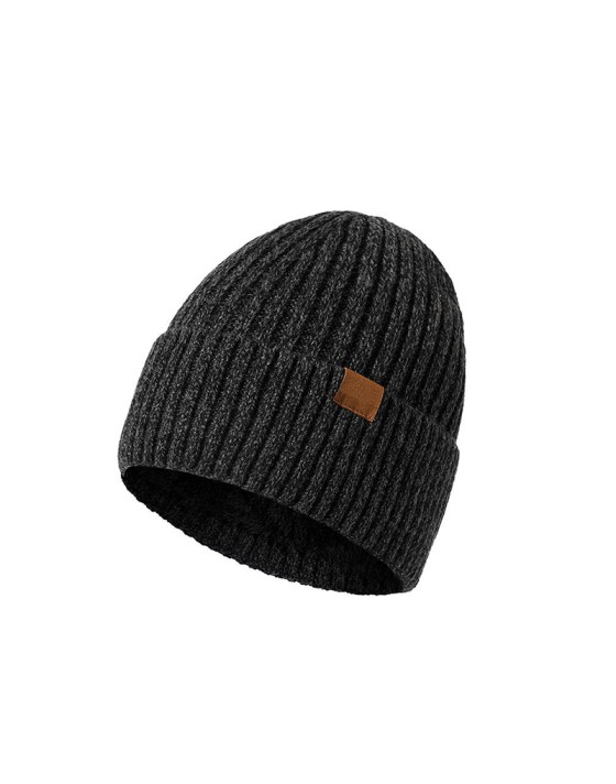 Winter fleece-lined warm knitted hat Winter fleece-lined warm knitted hat