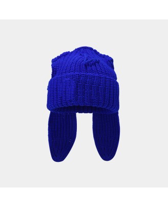 Outdoor warm and cute bunny ear knit hat