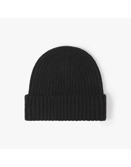 Casual rolled-brim warm ribbed knit hat Casual rolled-brim warm ribbed knit hat