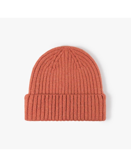 Casual rolled-brim warm ribbed knit hat Casual rolled-brim warm ribbed knit hat