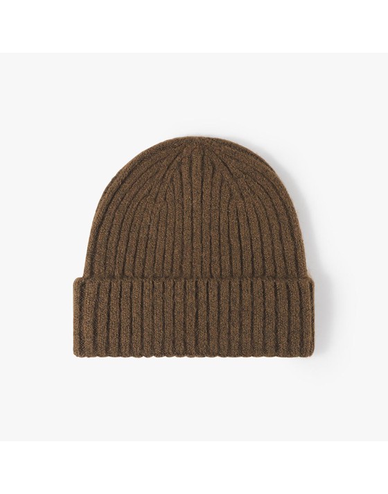 Casual rolled-brim warm ribbed knit hat Casual rolled-brim warm ribbed knit hat