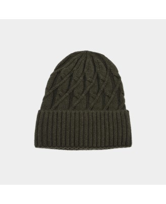Thickened warm outdoor jacquard knitted hat